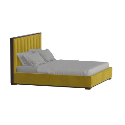Ava Bed with Framed Vertical Headboard Panels