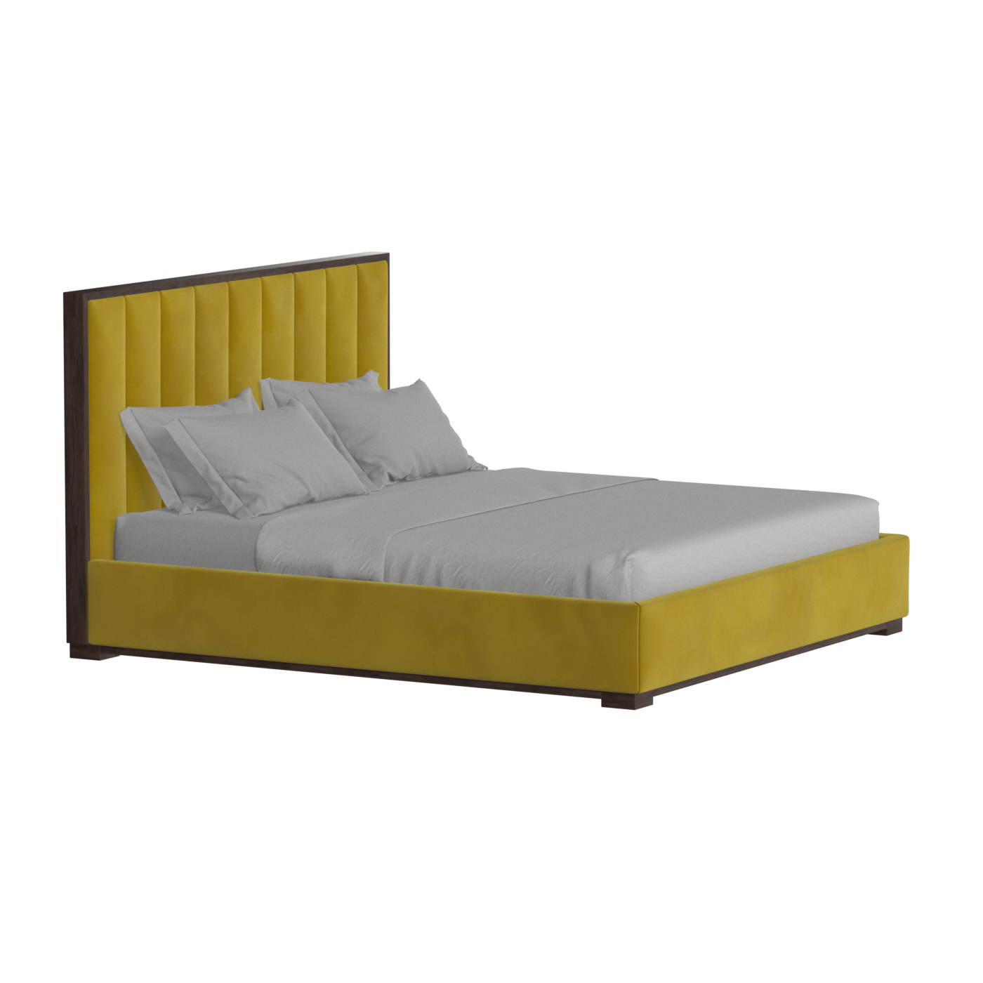 Ava Bed with Framed Vertical Headboard Panels