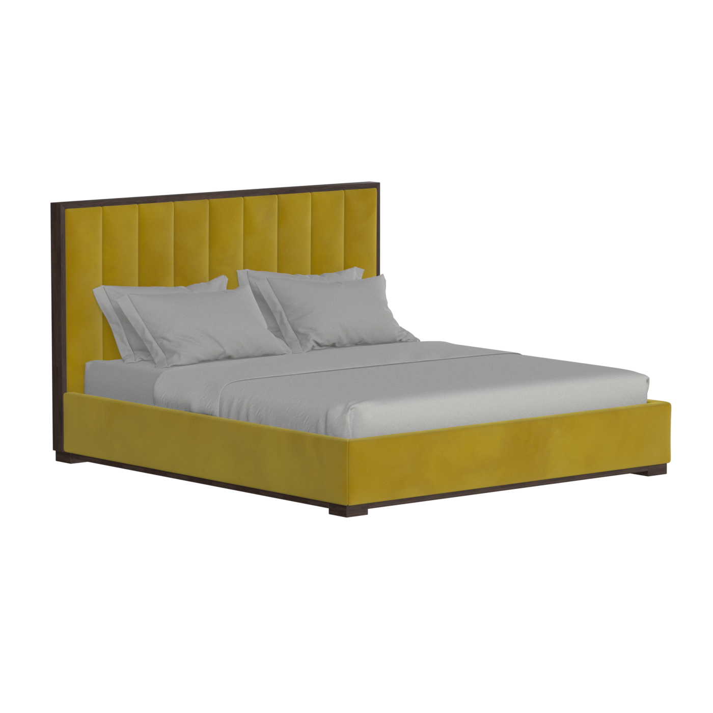 Ava Bed with Framed Vertical Headboard Panels