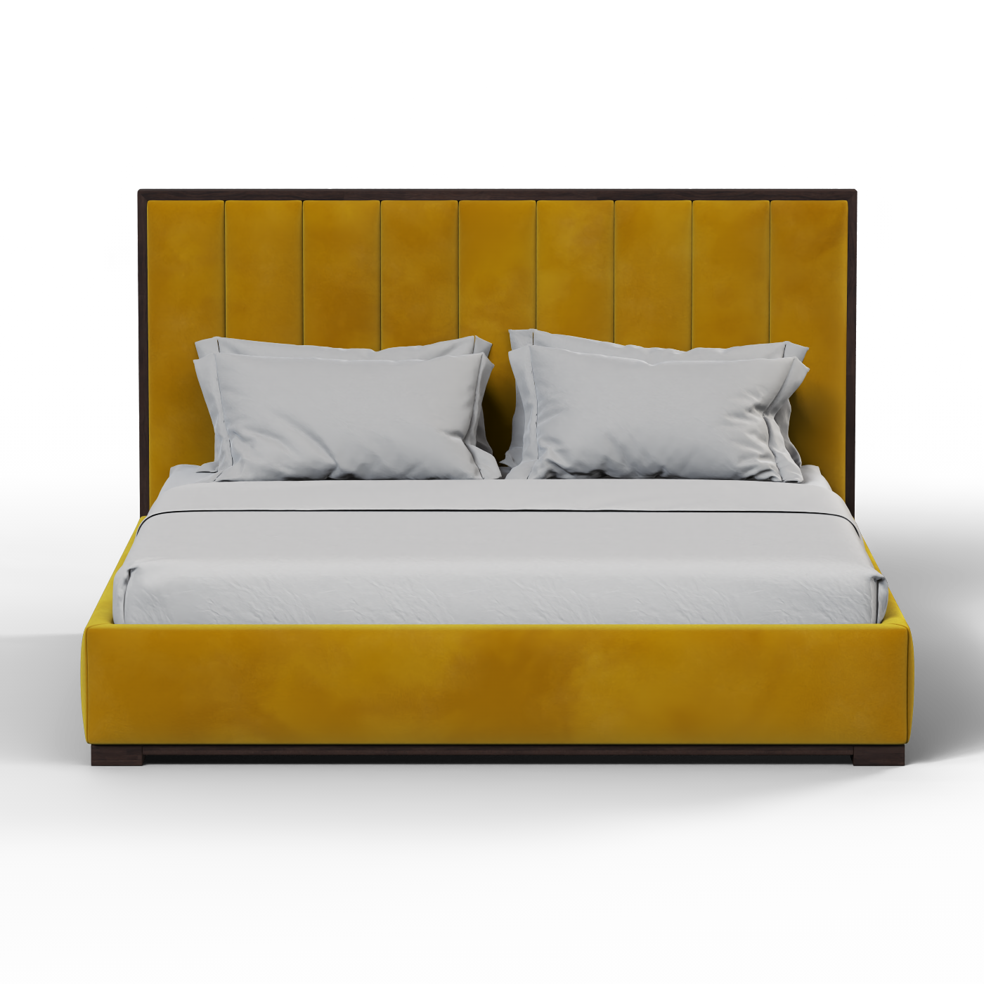 Ava Bed with Framed Vertical Headboard Panels