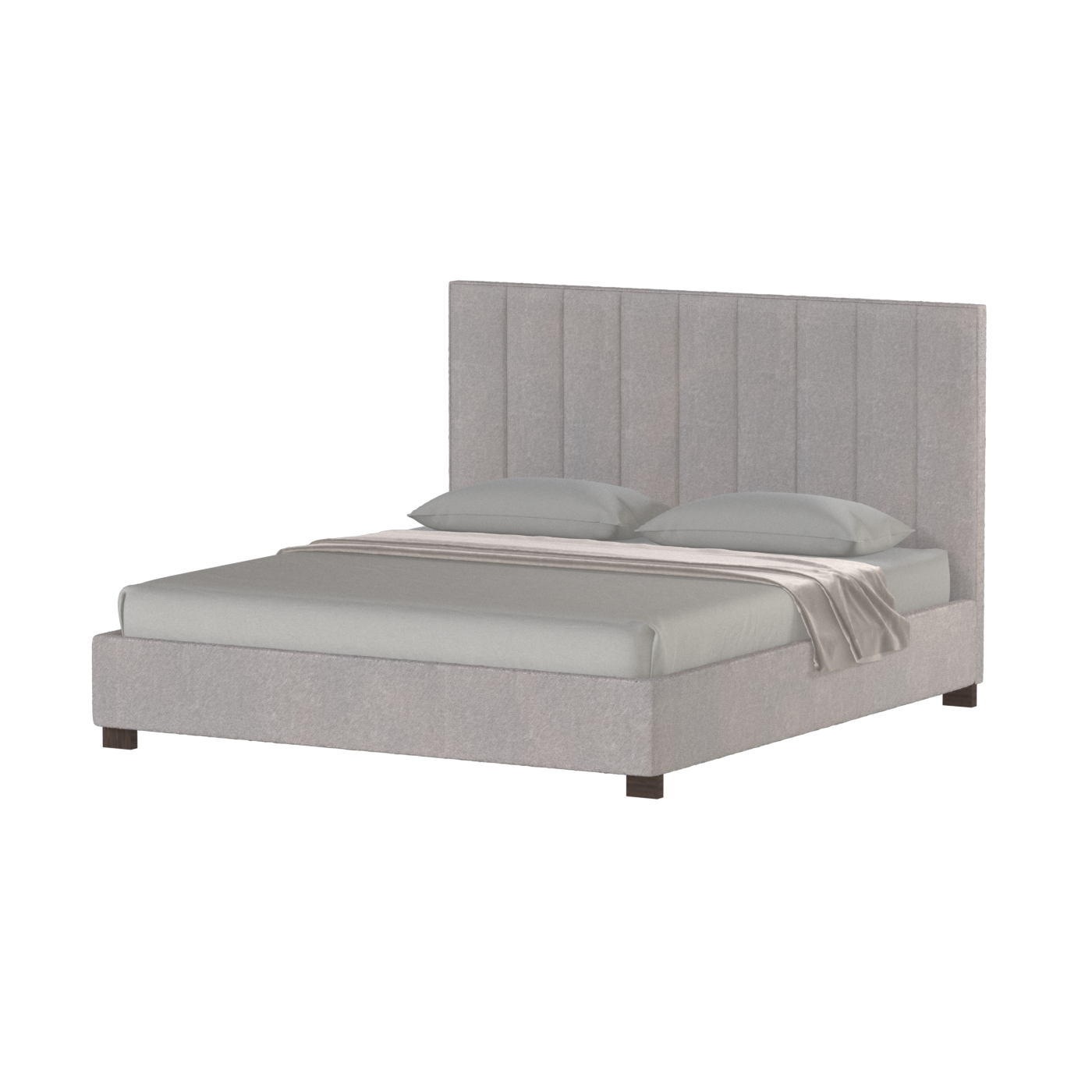 Ava High Headboard Bed in Luxe Fabric