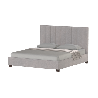 Ava High Headboard Bed in Luxe Fabric