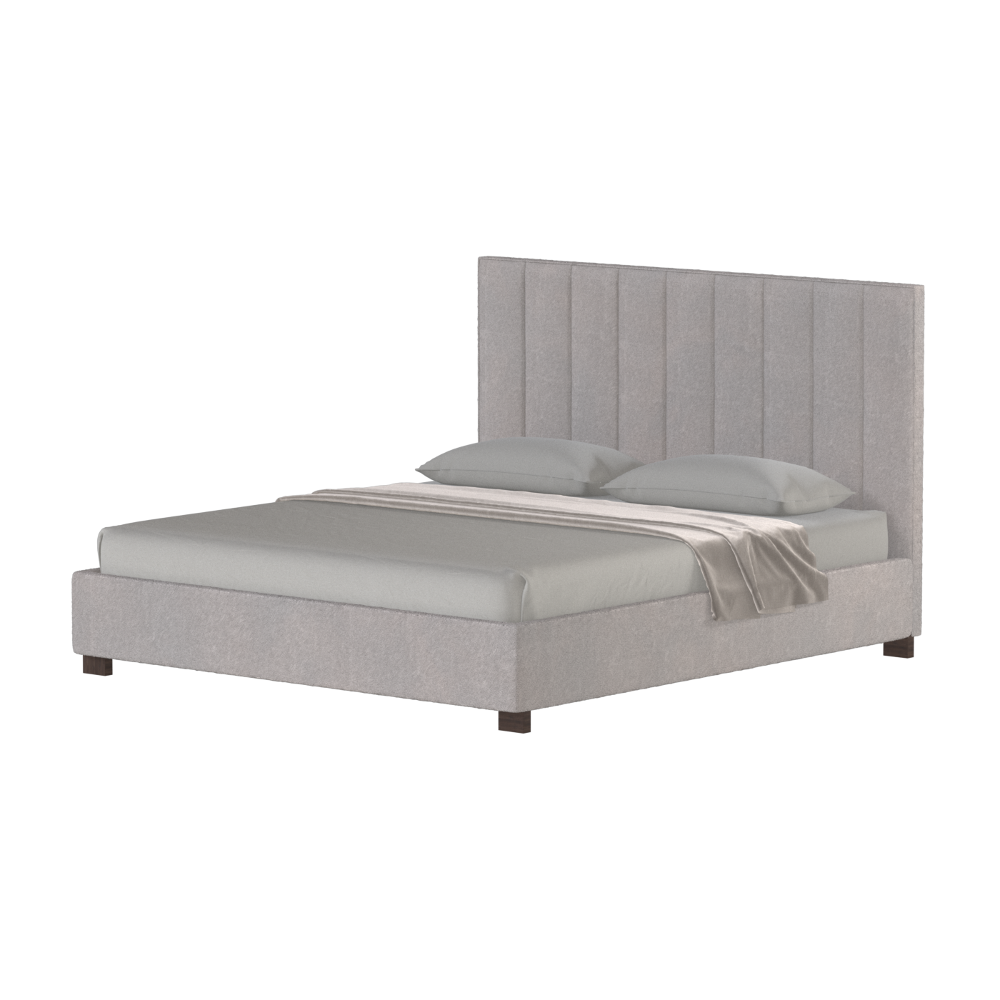 Ava High Headboard Bed in Luxe Fabric