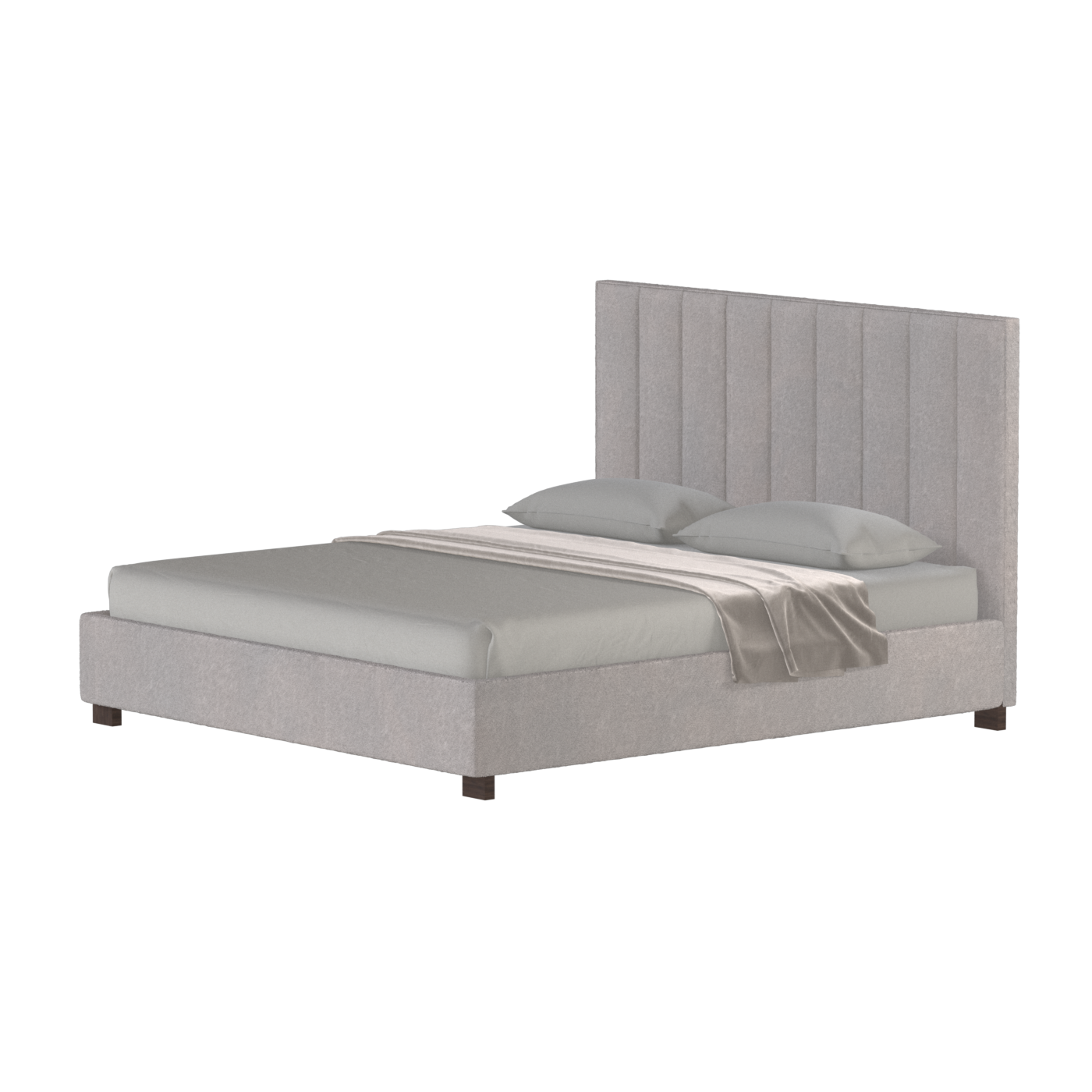 Ava High Headboard Bed in Luxe Fabric