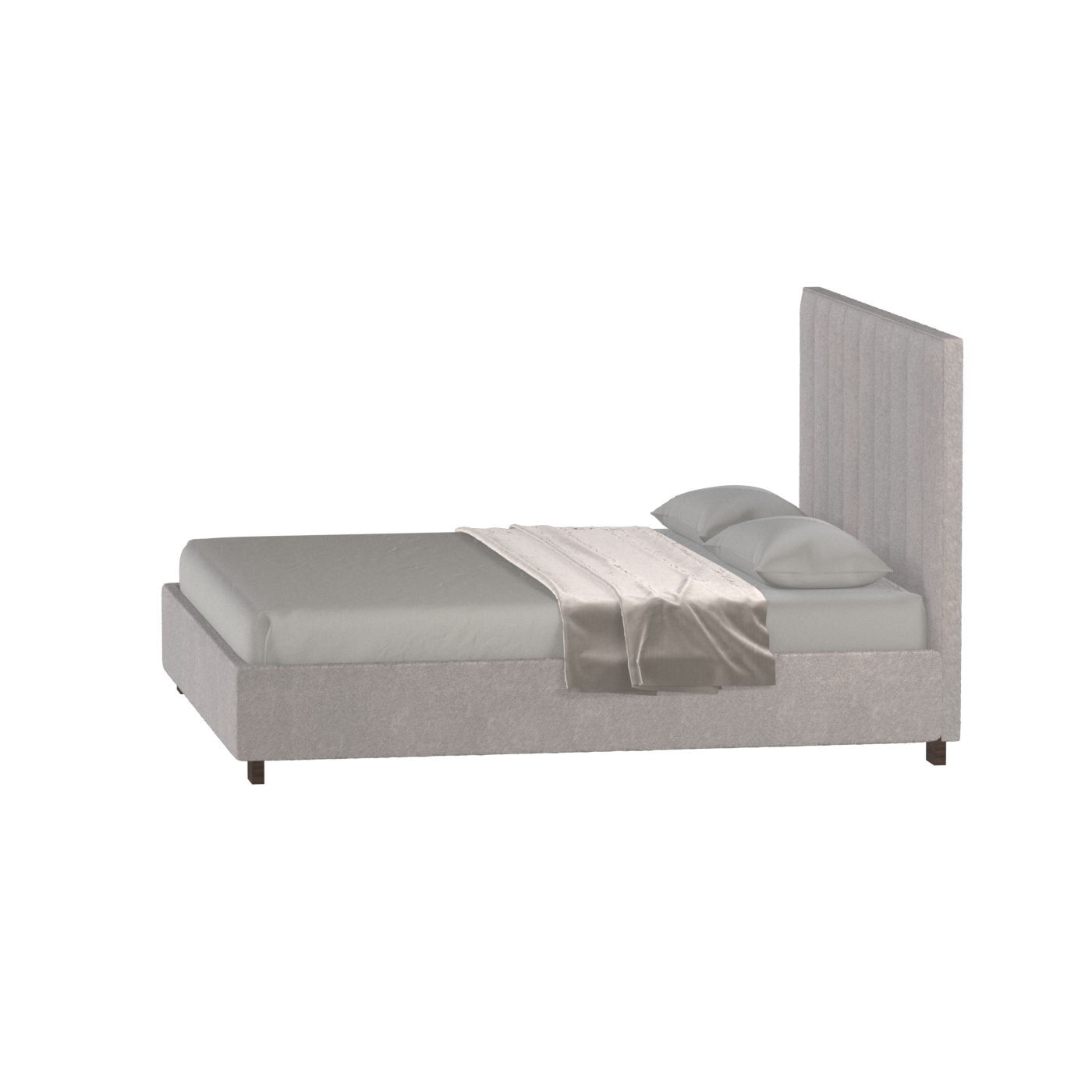 Ava High Headboard Bed in Luxe Fabric