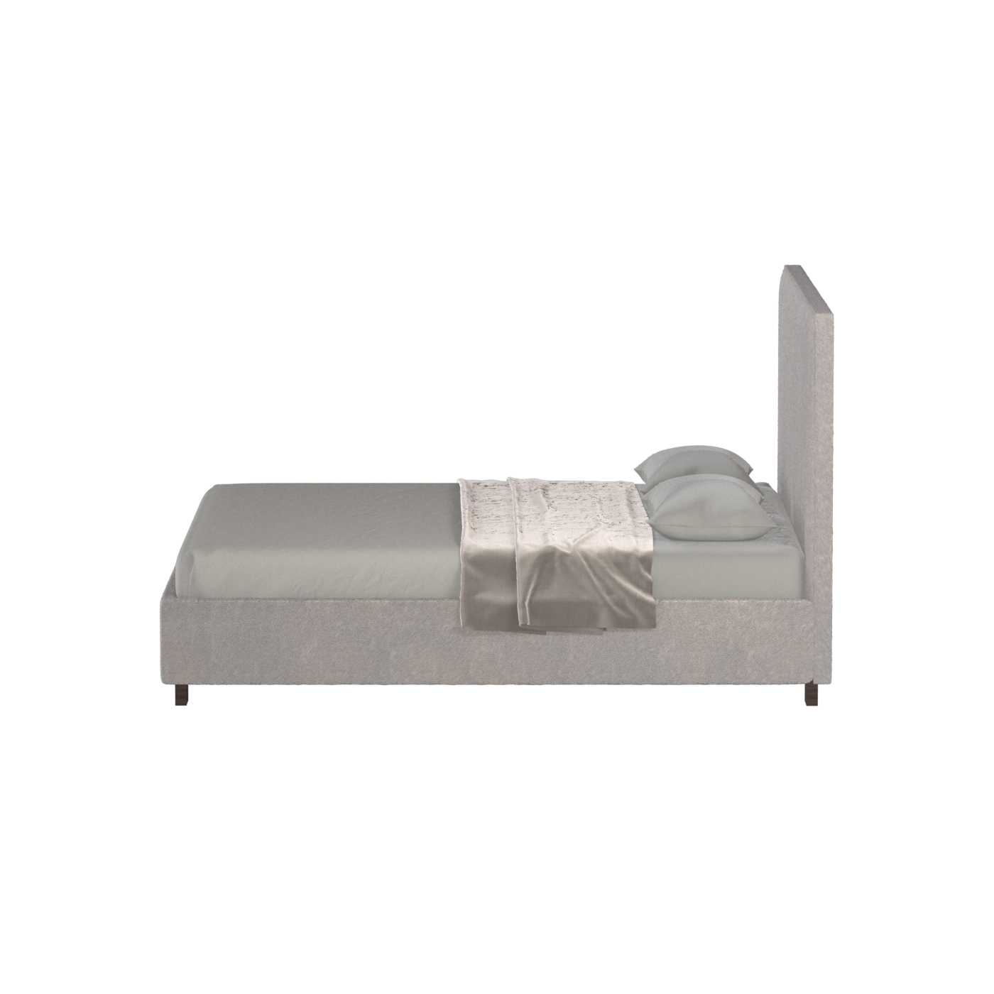 Ava High Headboard Bed in Luxe Fabric