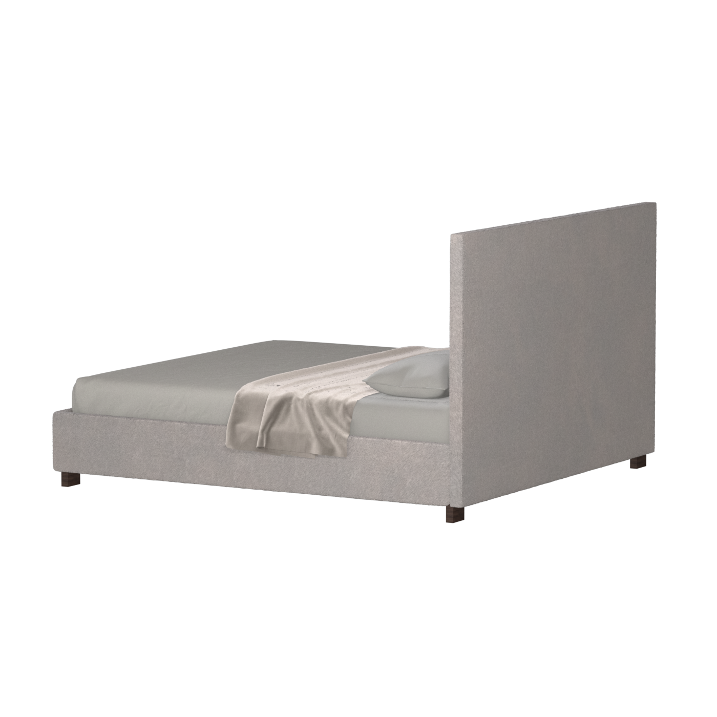 Ava High Headboard Bed in Luxe Fabric