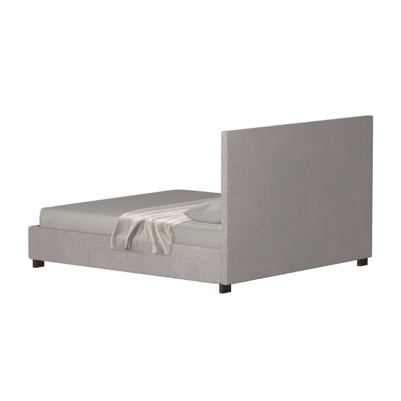 Ava High Headboard Bed in Luxe Fabric