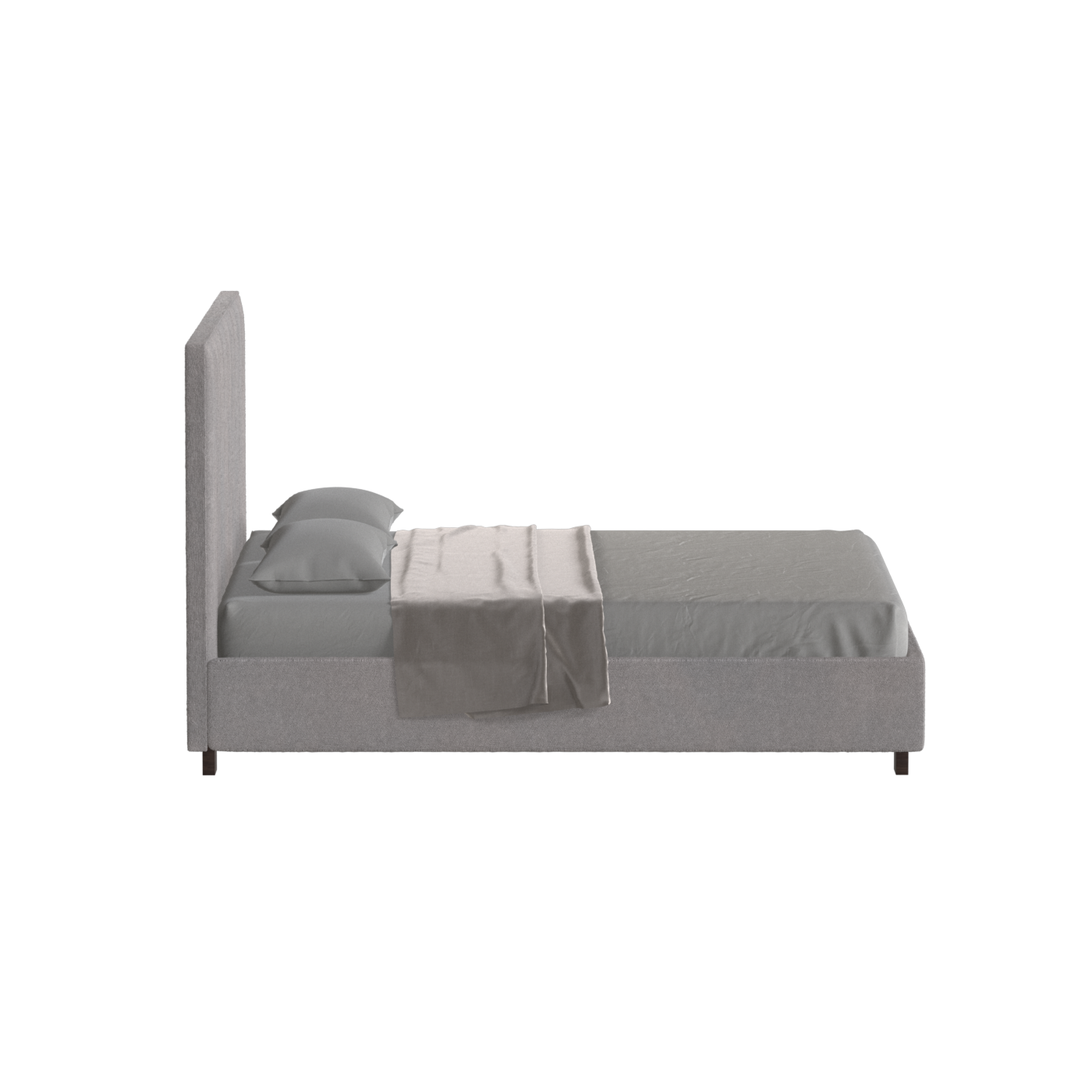 Ava High Headboard Bed in Luxe Fabric