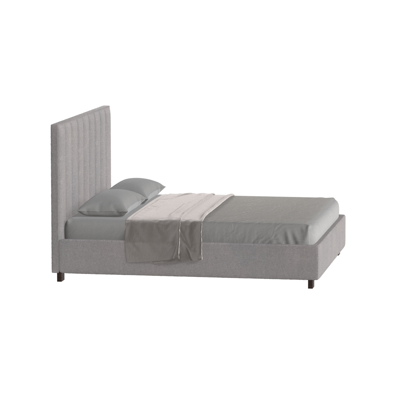 Ava High Headboard Bed in Luxe Fabric
