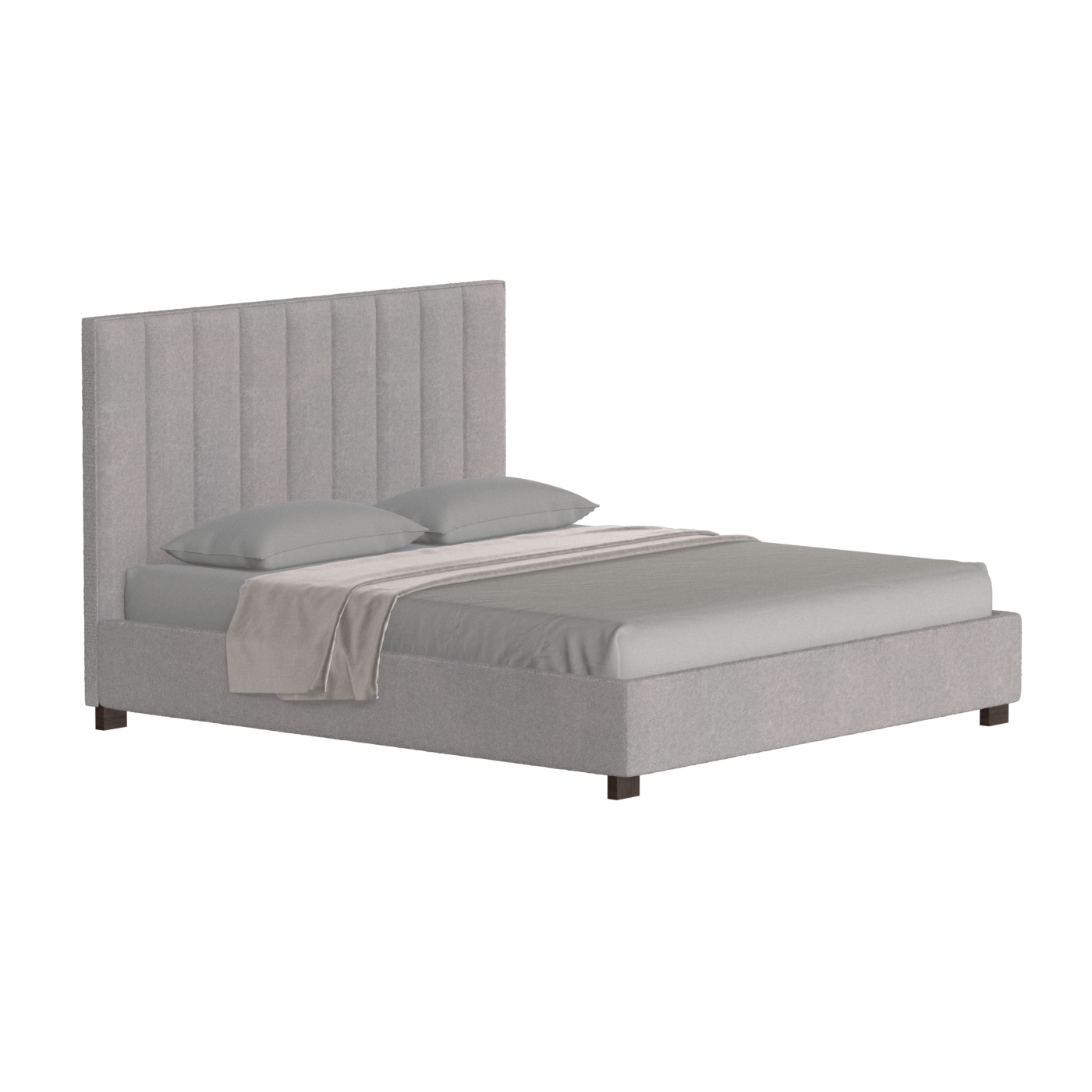 Ava High Headboard Bed in Luxe Fabric