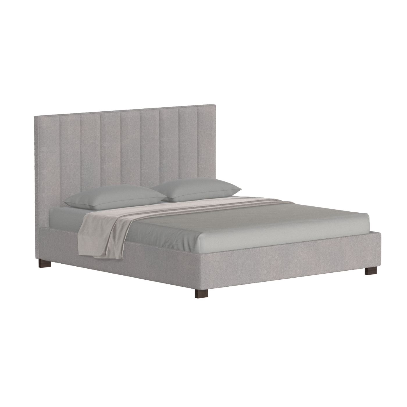 Ava High Headboard Bed in Luxe Fabric
