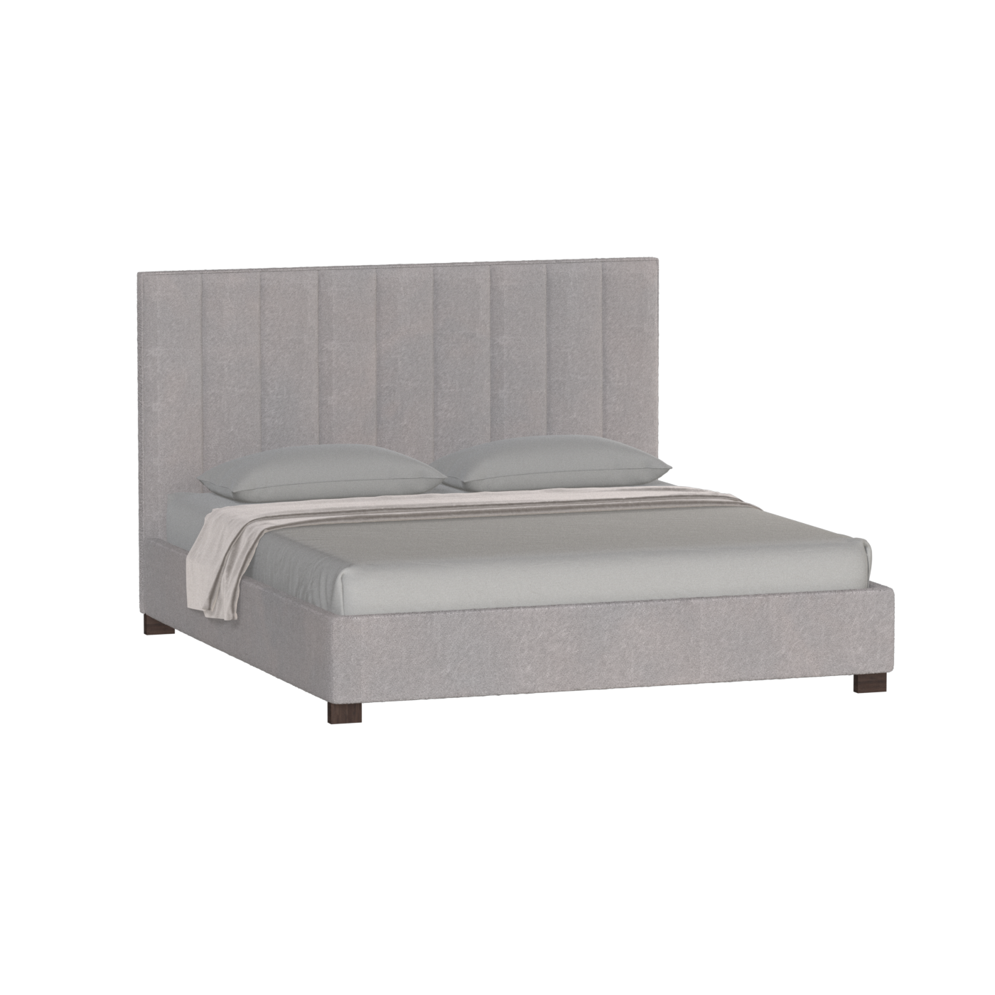 Ava High Headboard Bed in Luxe Fabric