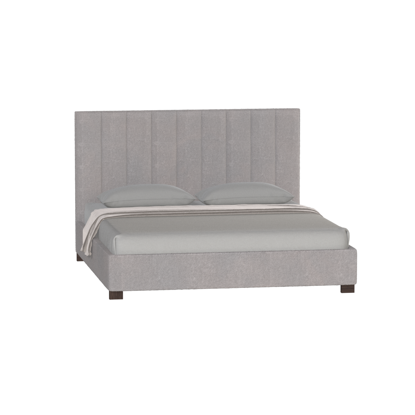 Ava High Headboard Bed in Luxe Fabric