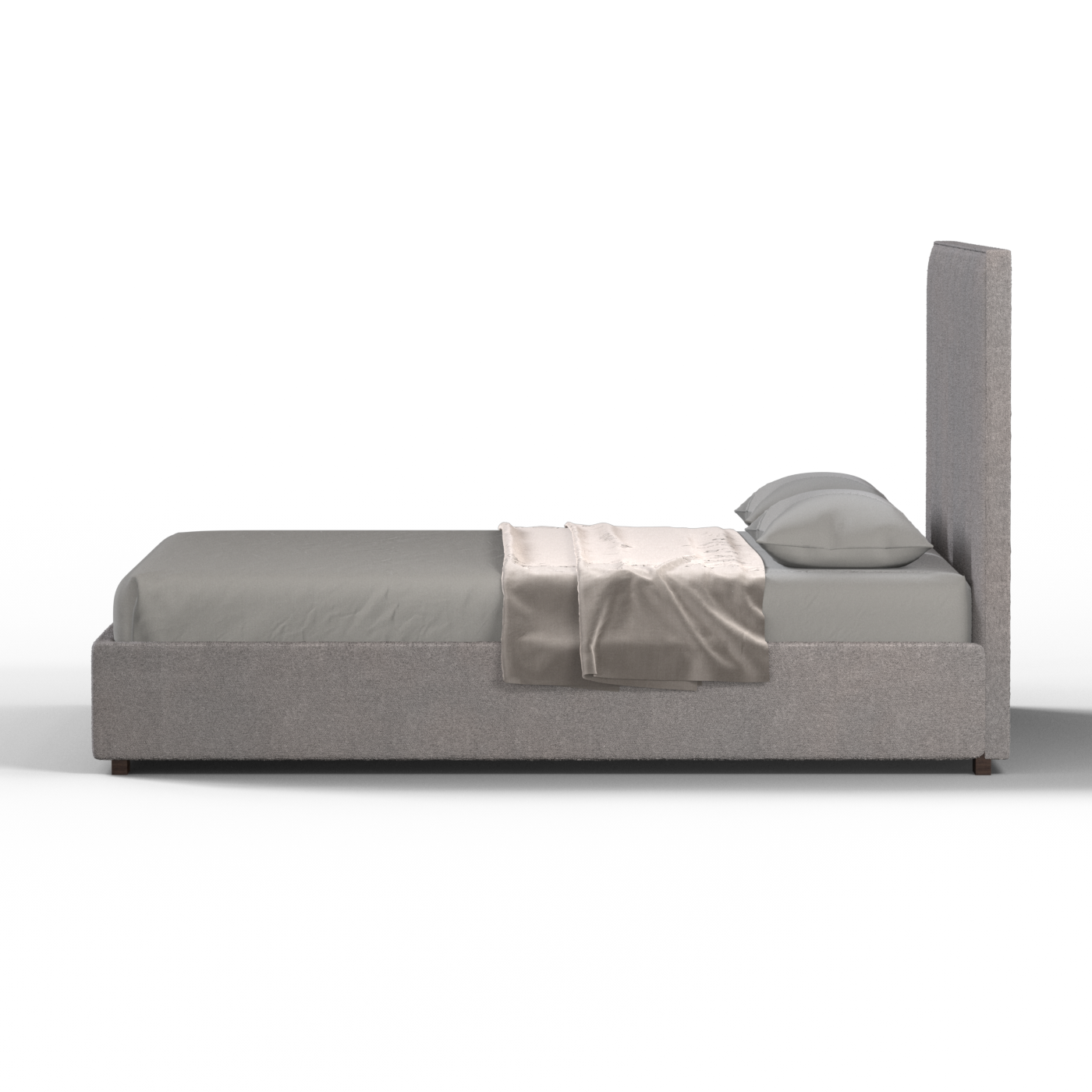 Ava High Headboard Bed in Luxe Fabric