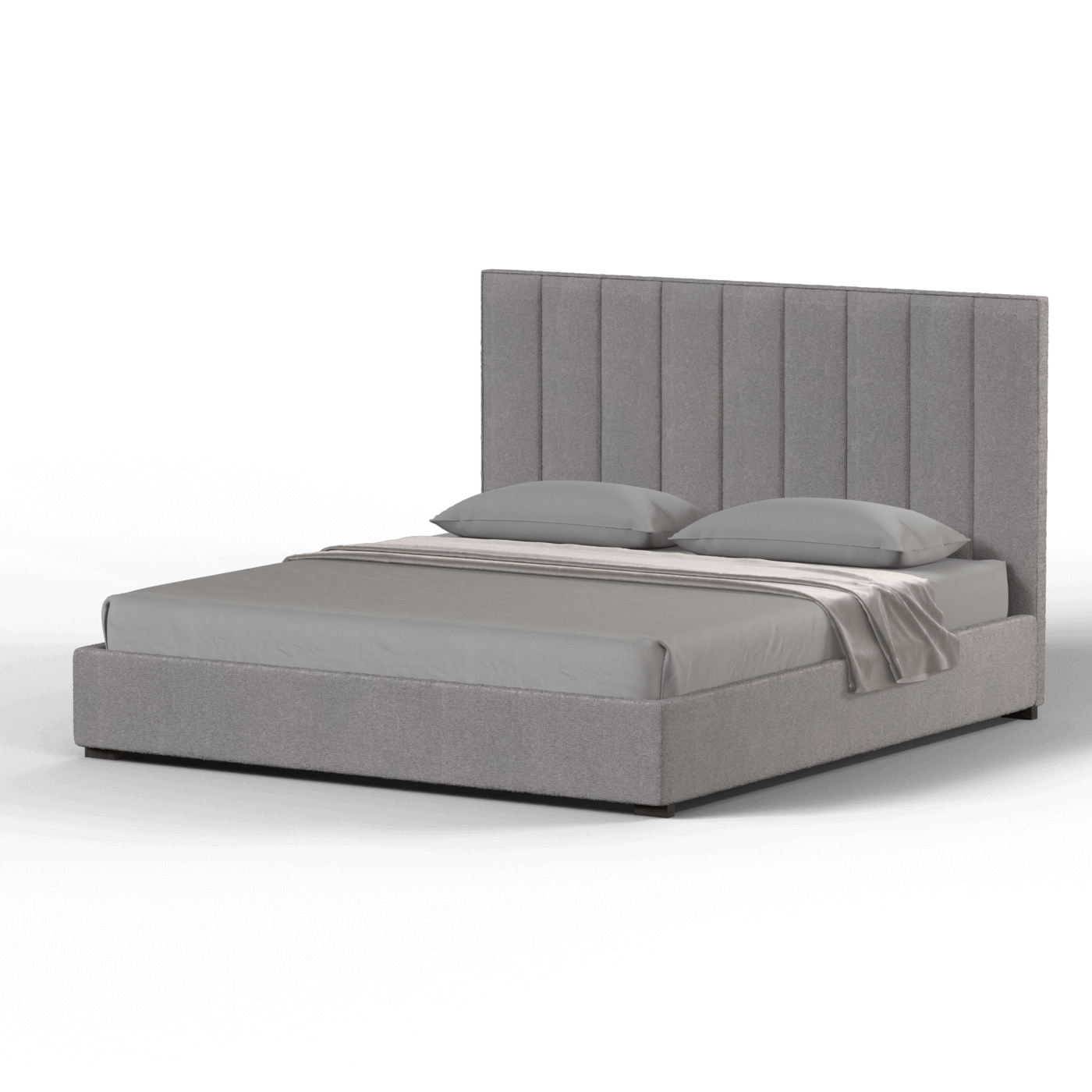 Ava High Headboard Bed in Luxe Fabric