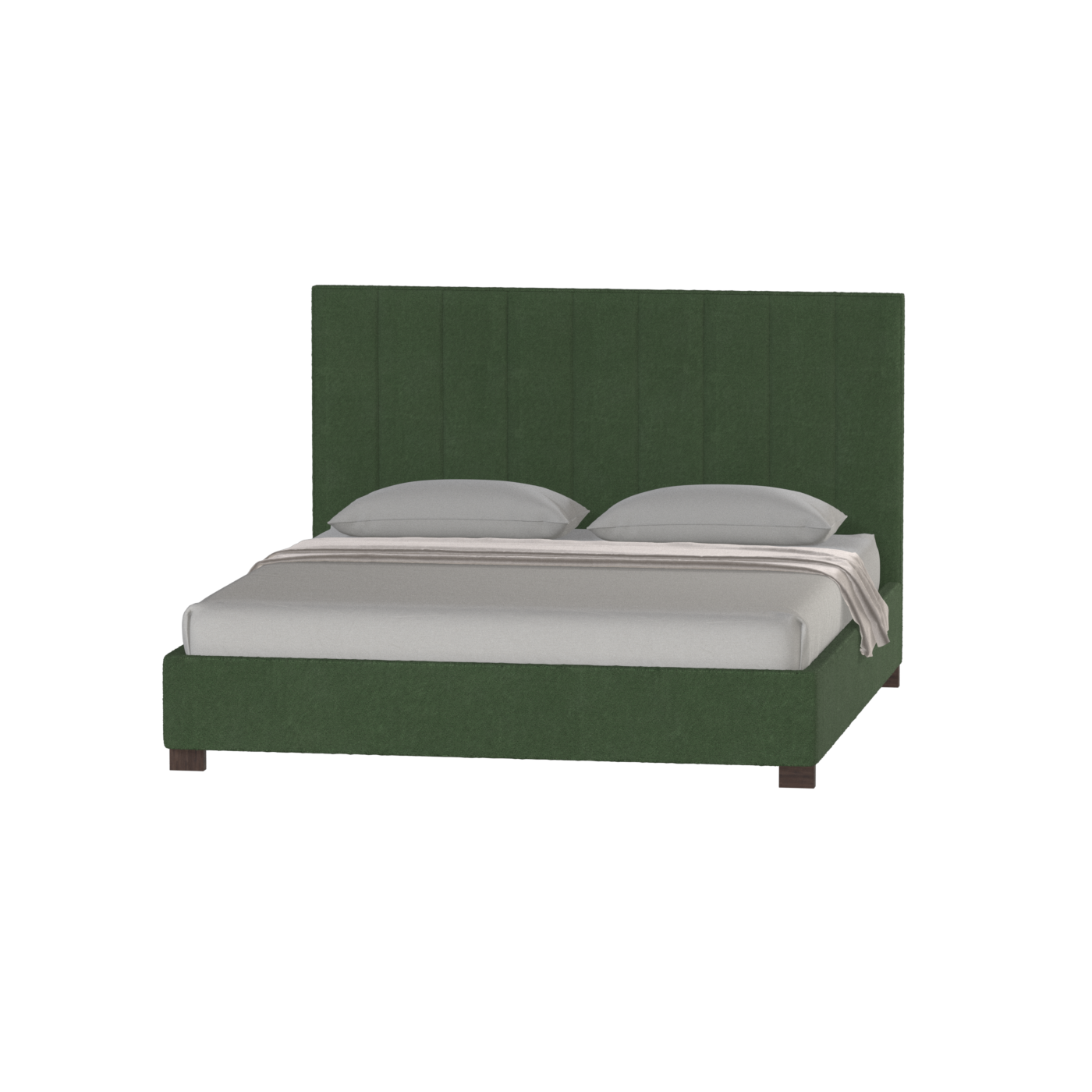 Ava High Headboard Bed in Luxe Fabric