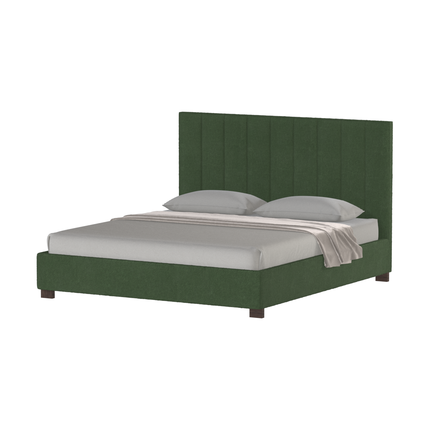 Ava High Headboard Bed in Luxe Fabric