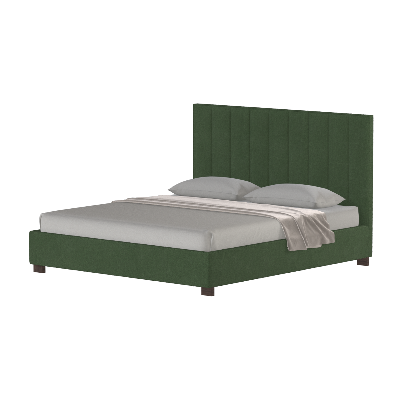 Ava High Headboard Bed in Luxe Fabric