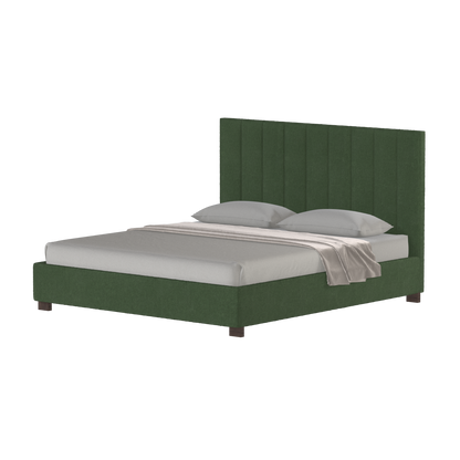 Ava High Headboard Bed in Luxe Fabric