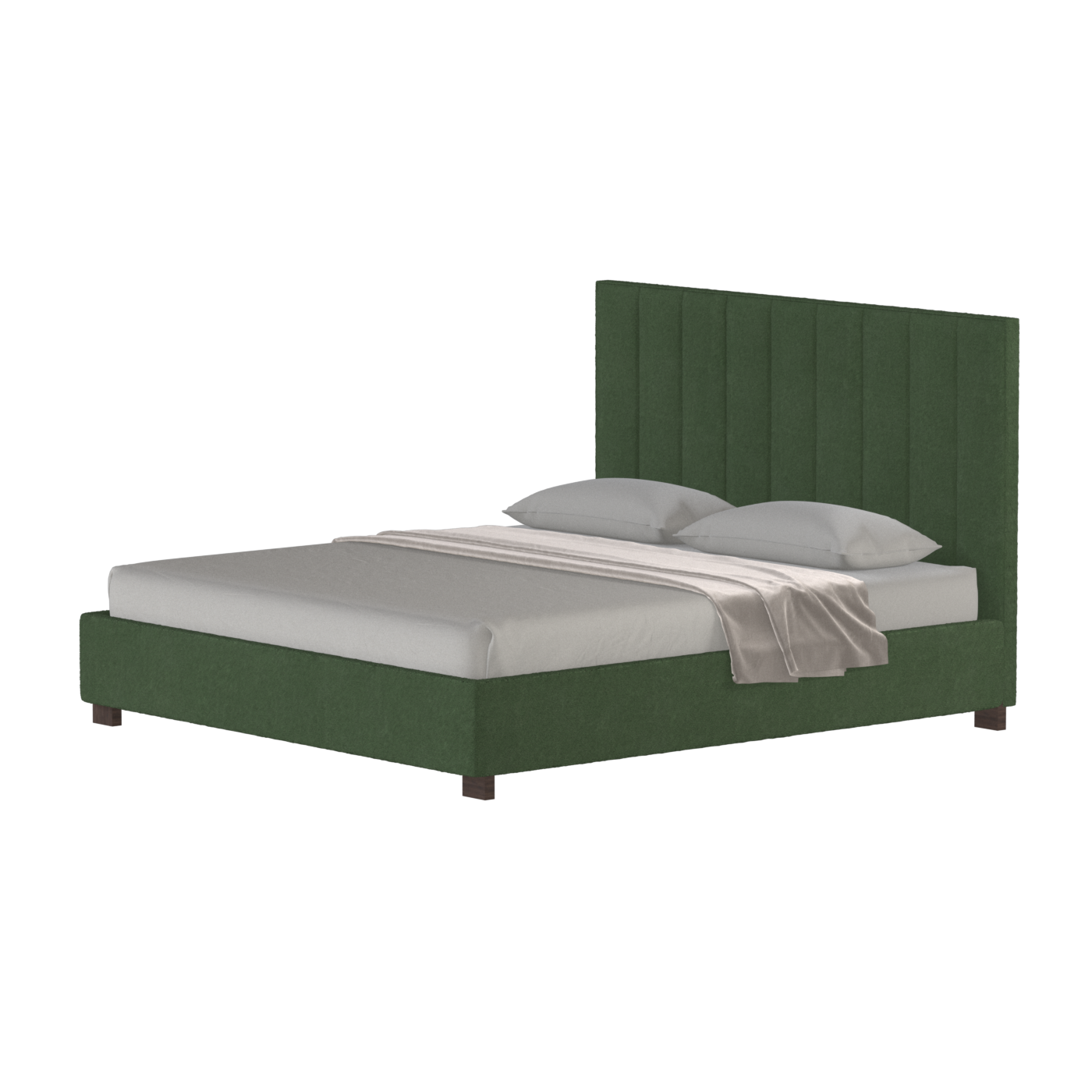 Ava High Headboard Bed in Luxe Fabric
