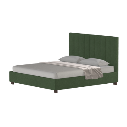 Ava High Headboard Bed in Luxe Fabric