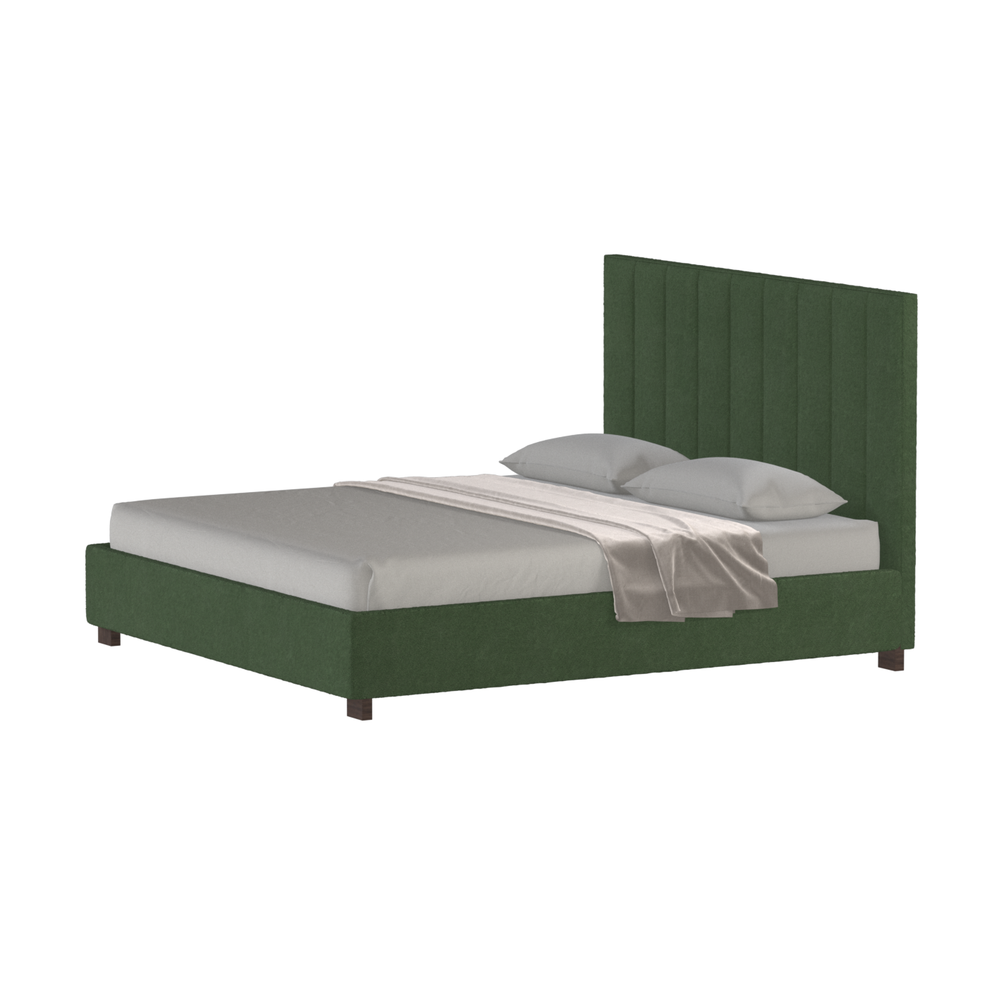 Ava High Headboard Bed in Luxe Fabric