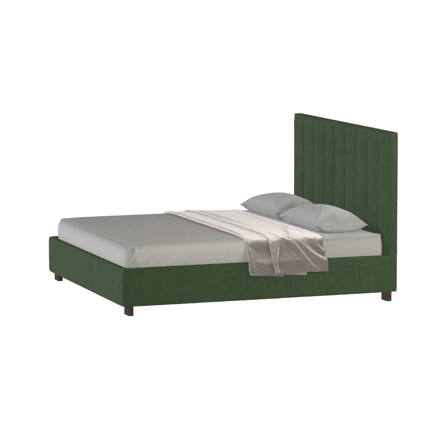 Ava High Headboard Bed in Luxe Fabric