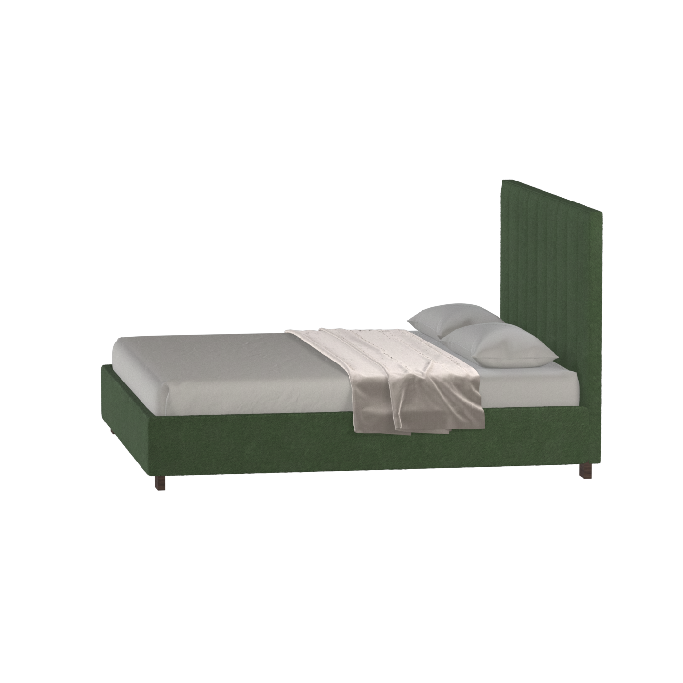 Ava High Headboard Bed in Luxe Fabric