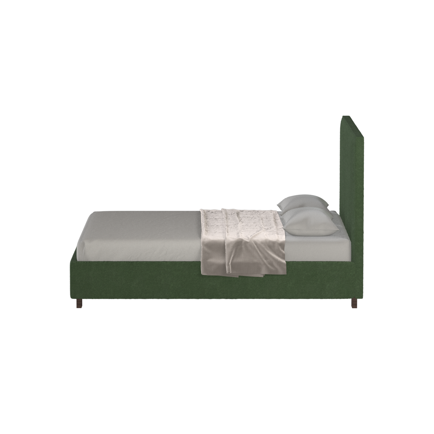 Ava High Headboard Bed in Luxe Fabric