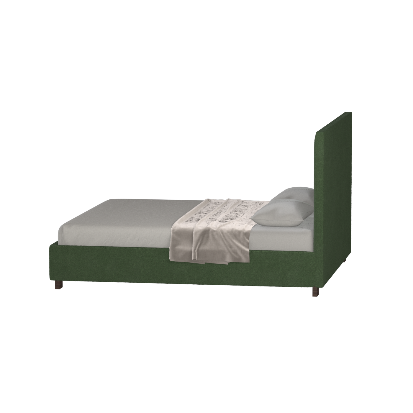 Ava High Headboard Bed in Luxe Fabric