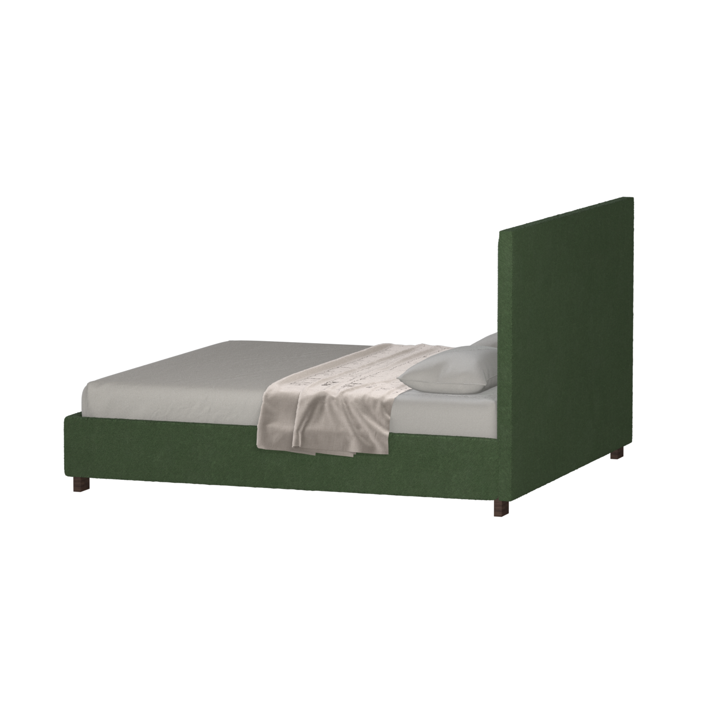 Ava High Headboard Bed in Luxe Fabric