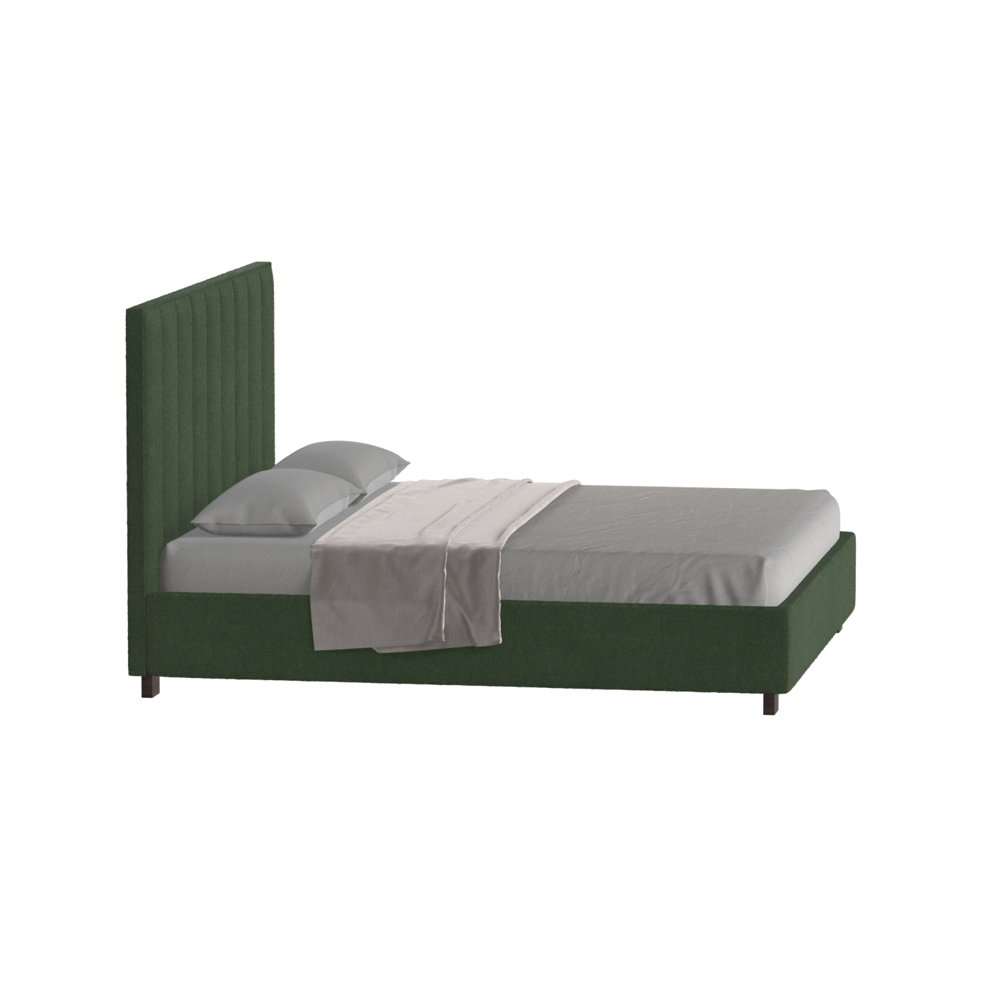 Ava High Headboard Bed in Luxe Fabric