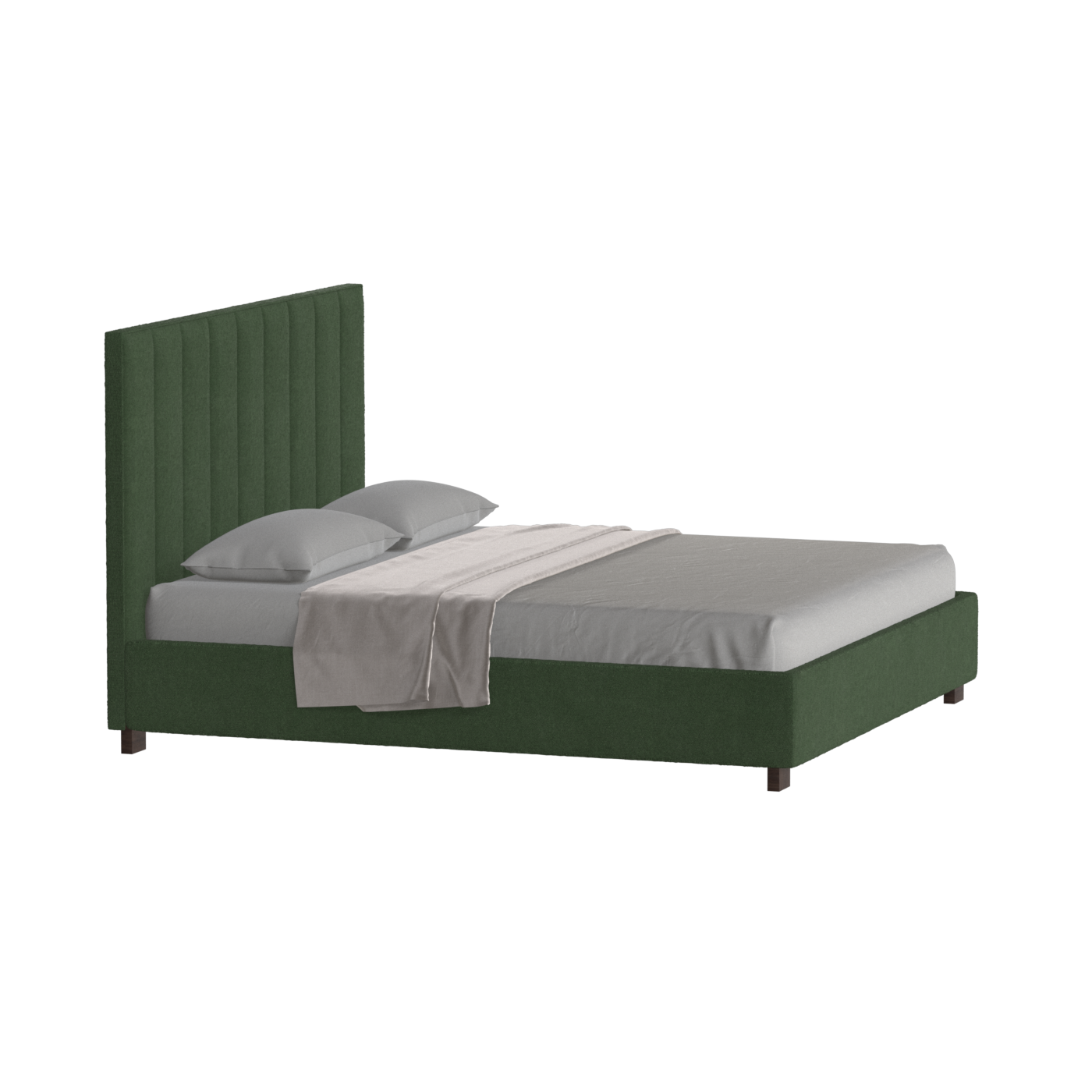 Ava High Headboard Bed in Luxe Fabric