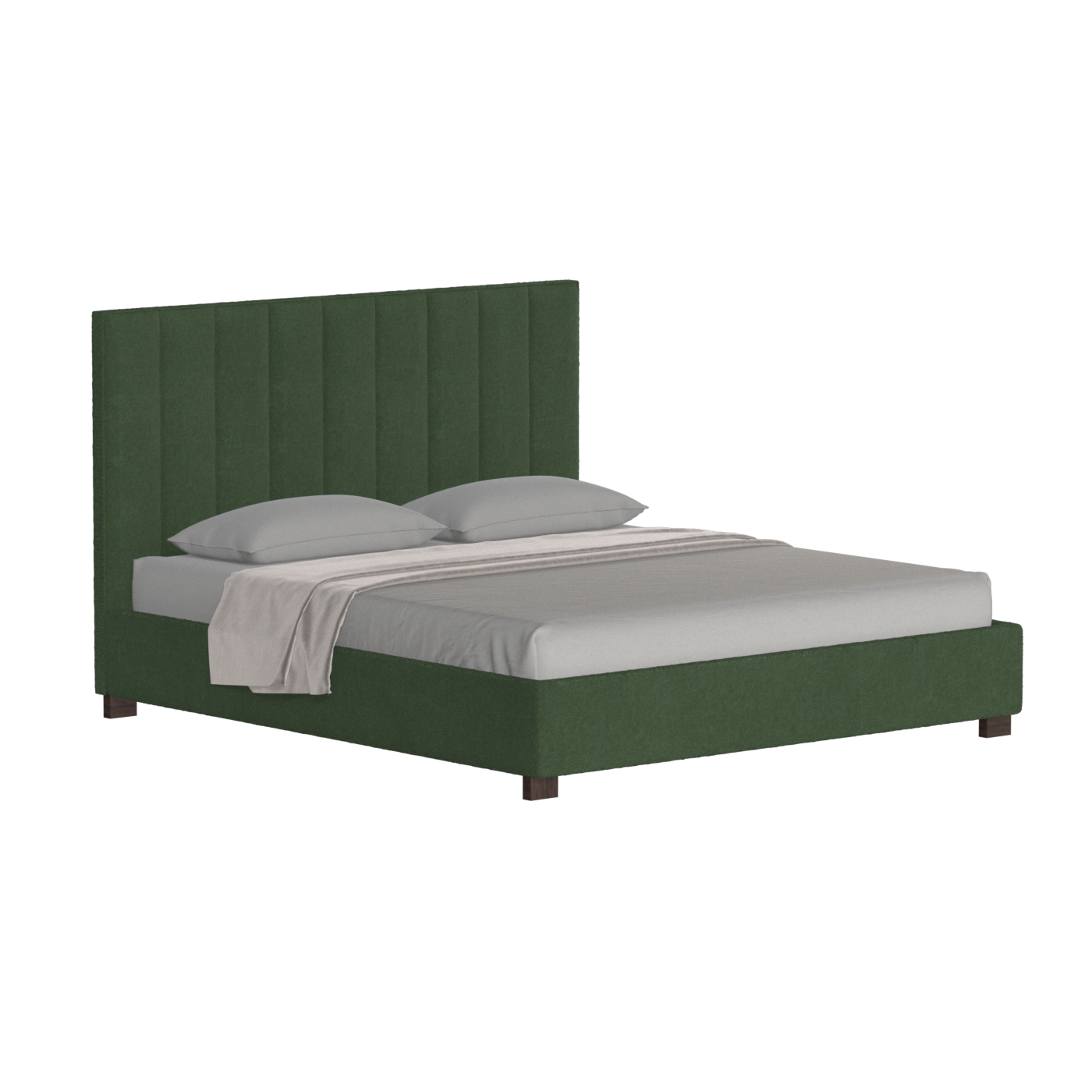 Ava High Headboard Bed in Luxe Fabric