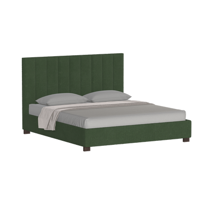 Ava High Headboard Bed in Luxe Fabric