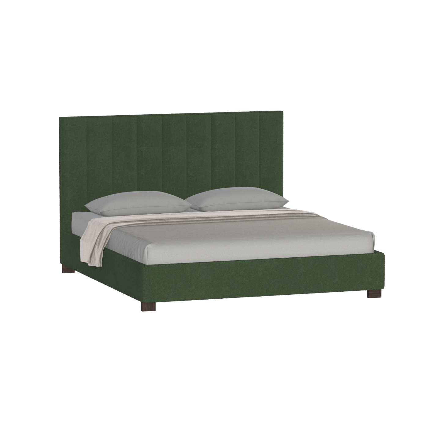 Ava High Headboard Bed in Luxe Fabric