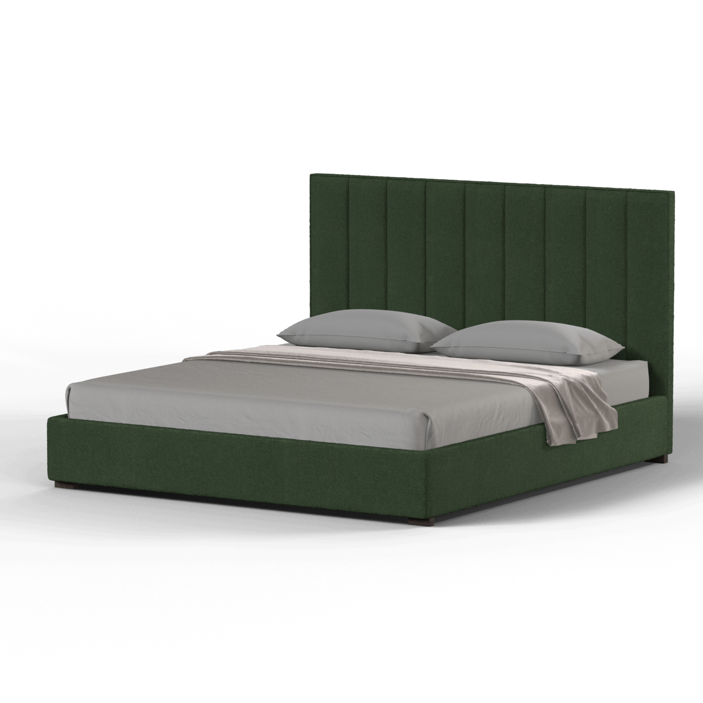Ava High Headboard Bed in Luxe Fabric