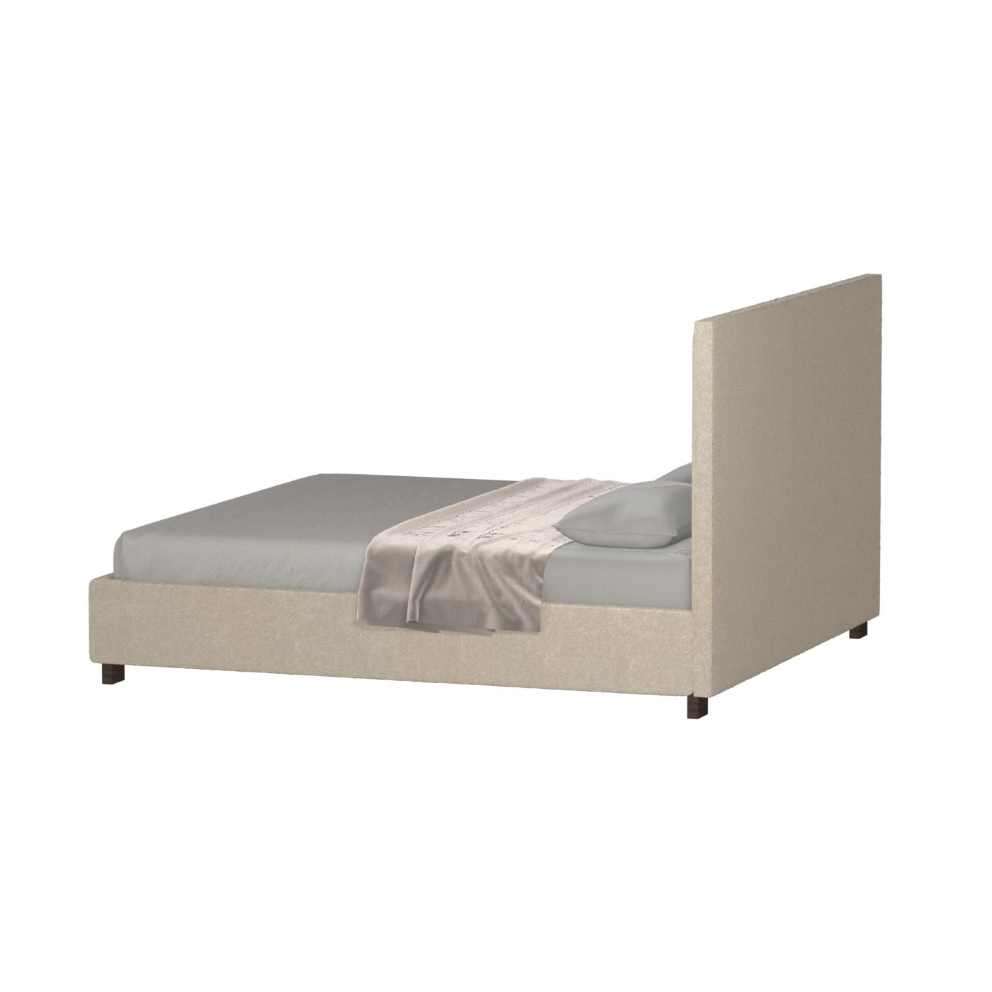 Ava High Headboard Bed in Luxe Fabric