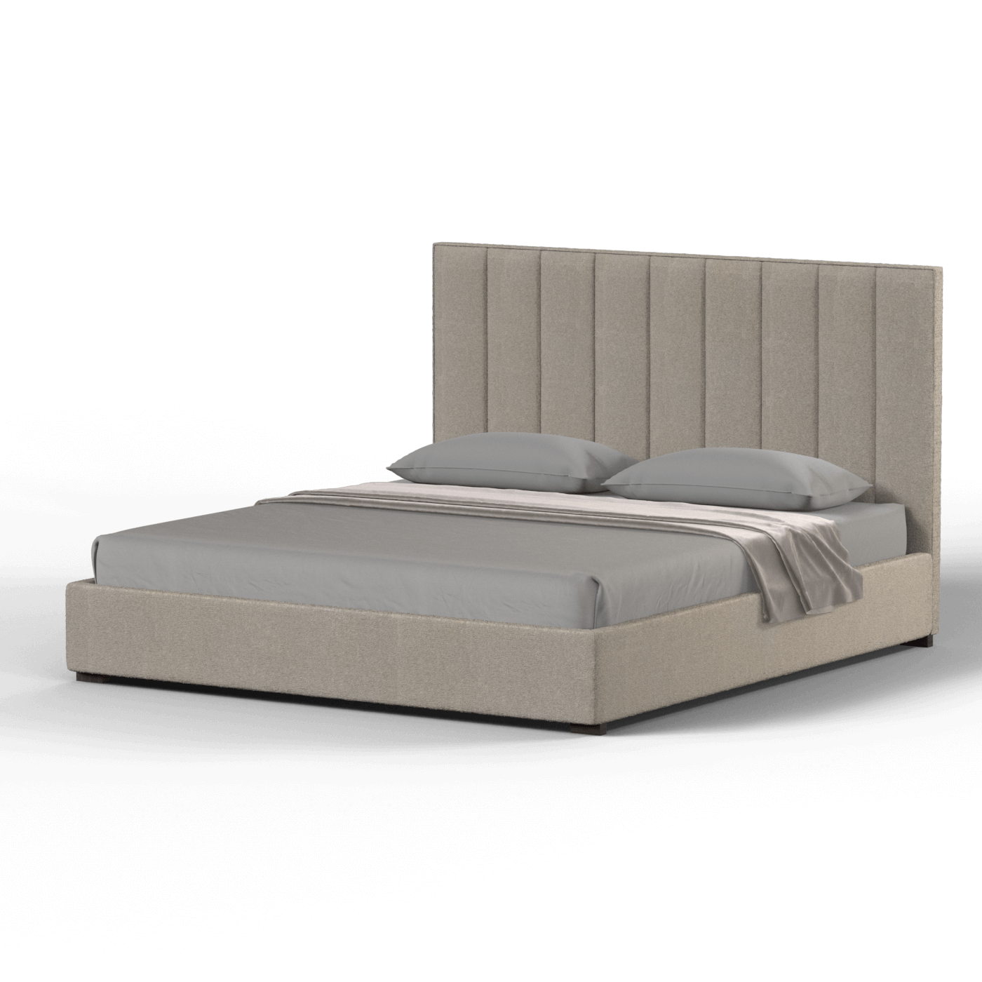 Ava High Headboard Bed in Luxe Fabric