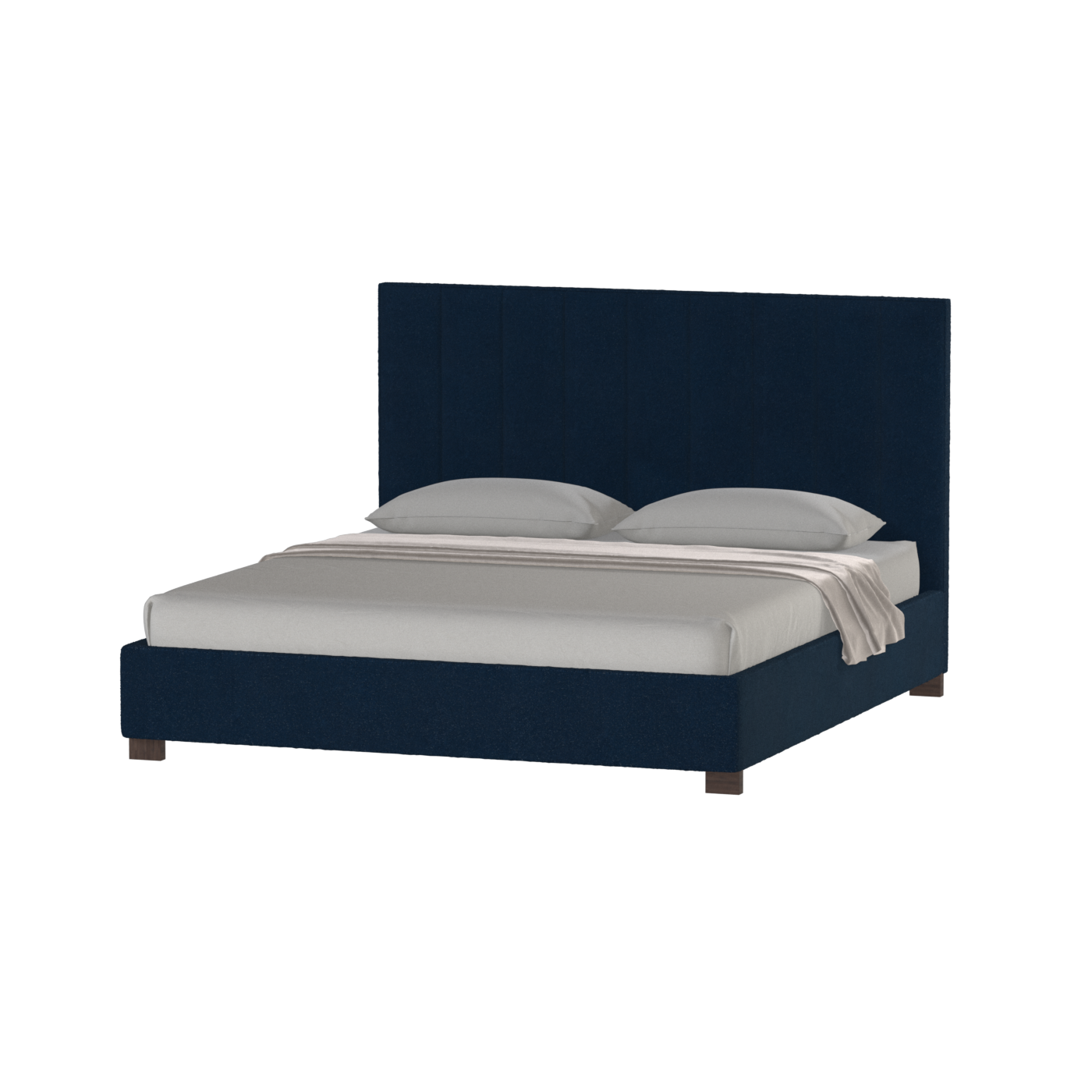 Ava High Headboard Bed in Luxe Fabric