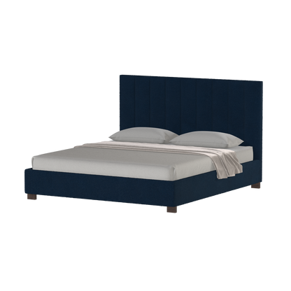 Ava High Headboard Bed in Luxe Fabric