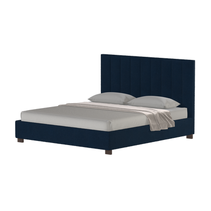 Ava High Headboard Bed in Luxe Fabric