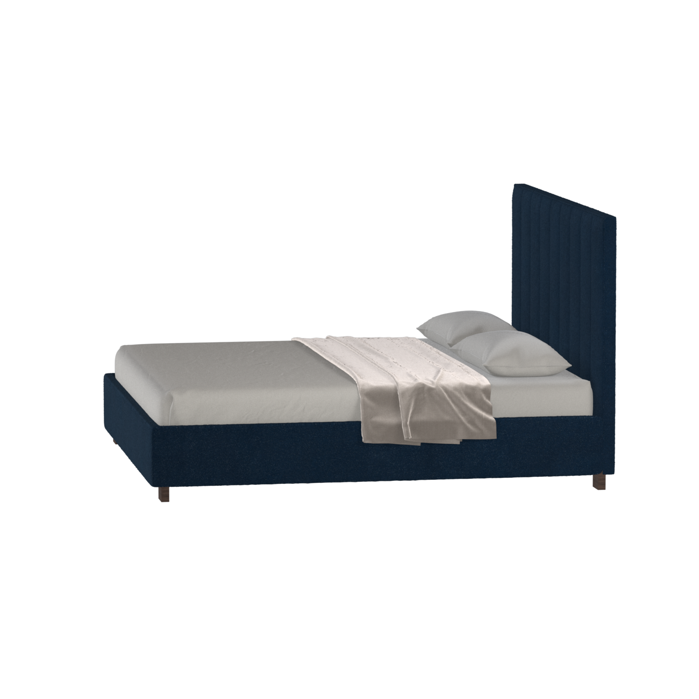 Ava High Headboard Bed in Luxe Fabric