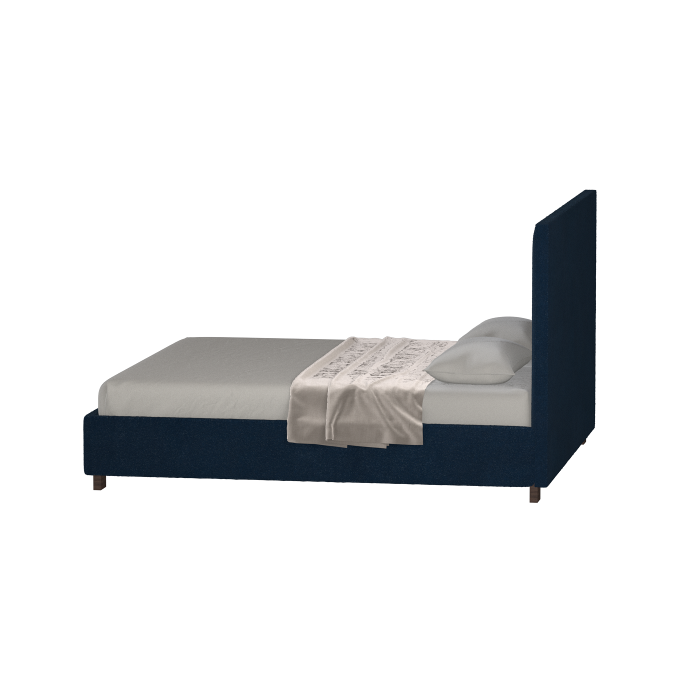 Ava High Headboard Bed in Luxe Fabric