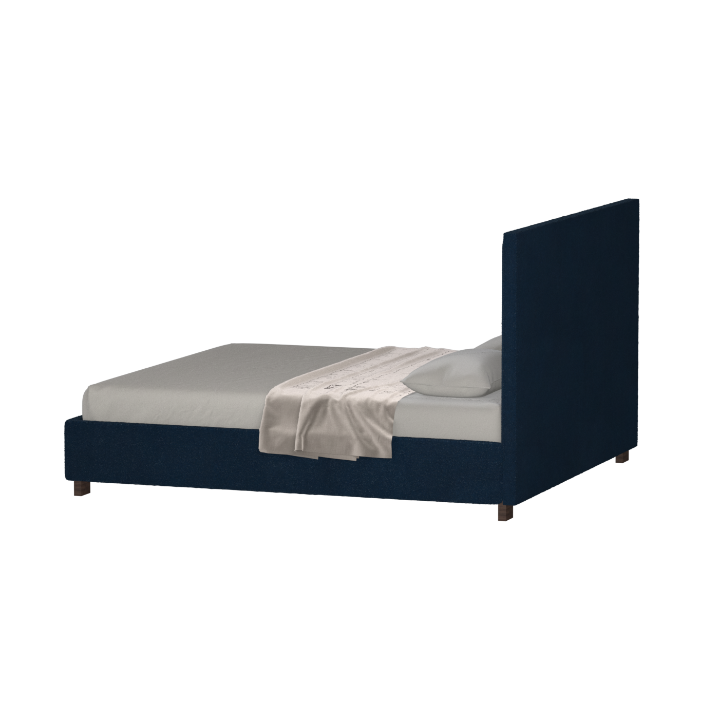 Ava High Headboard Bed in Luxe Fabric