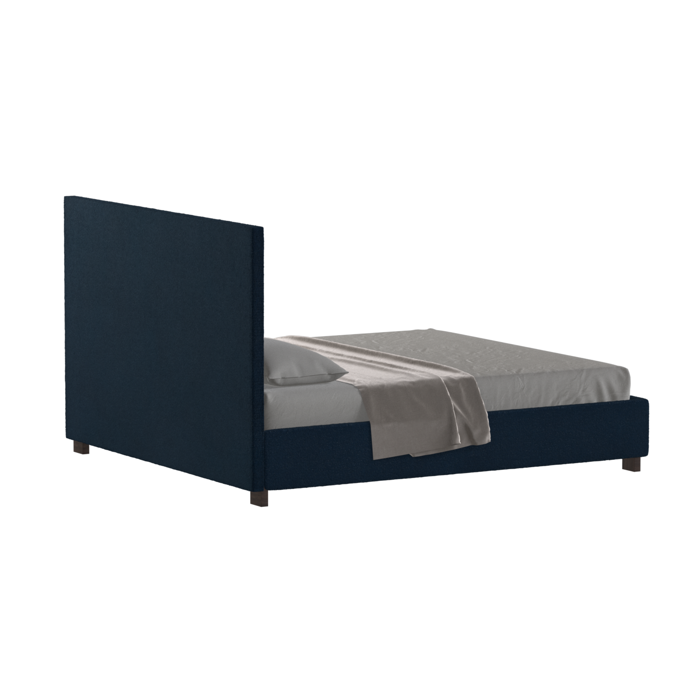Ava High Headboard Bed in Luxe Fabric