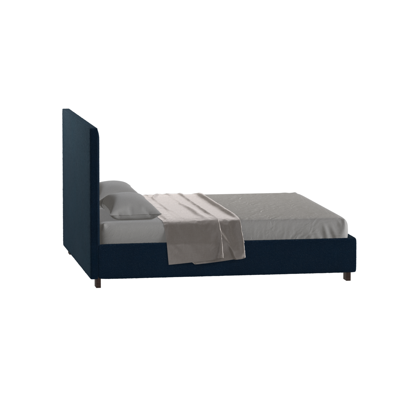 Ava High Headboard Bed in Luxe Fabric
