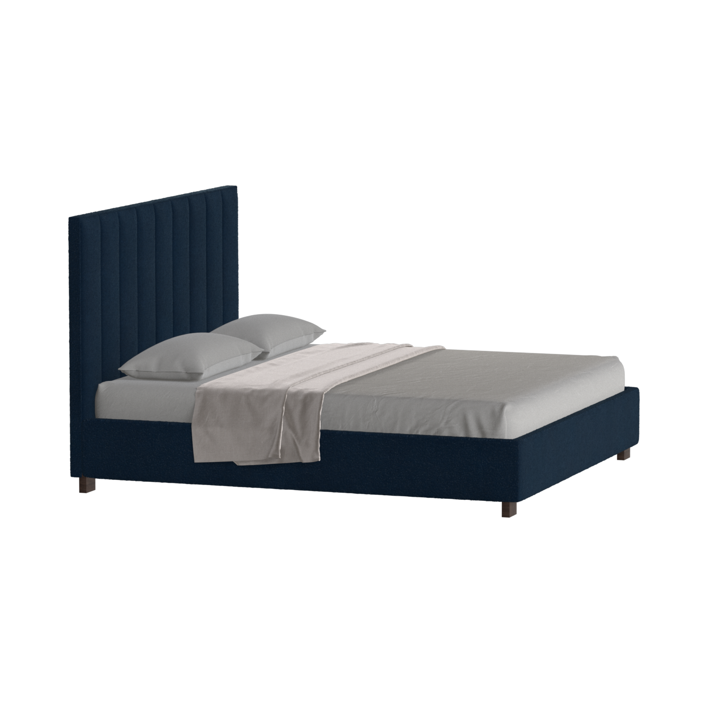 Ava High Headboard Bed in Luxe Fabric