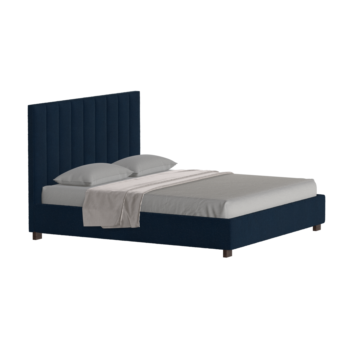 Ava High Headboard Bed in Luxe Fabric